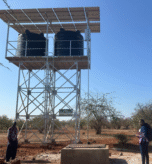 A solar-powered borehole in Moilo Primary that serves the school and the neighbouring village.