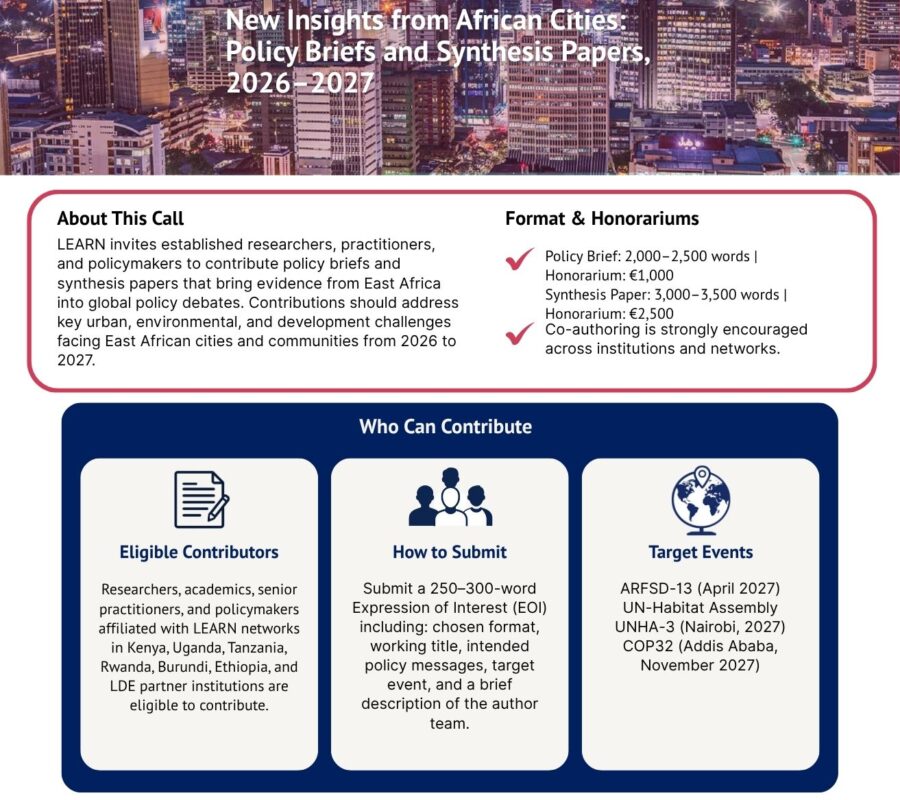 New Insights from African Cities East Africa Policy Briefs & Synthesis (2026–27) (210 x 320 mm)